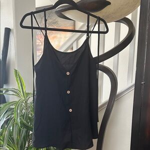 Elegant Black Button-Down Women's Top